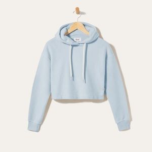 Feat BlanketBlend Cropped Hoodie Fleece Athleisure Burrblue Women’s Size Small